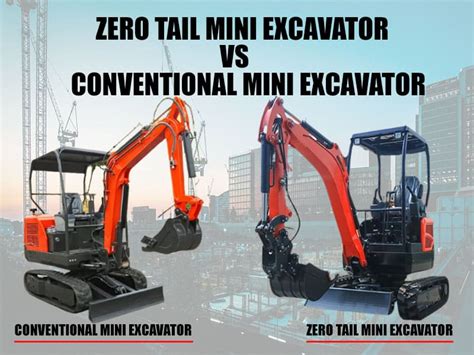 best zero tail swing mini excavator|tail swing vs zero swing.